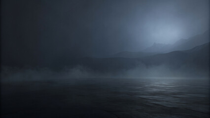 Obraz premium Misty Morning Fog Over Calm Waters