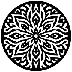 Beautiful mandala silhouette