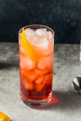 Cold Refreshing Americano Negroni Cocktail