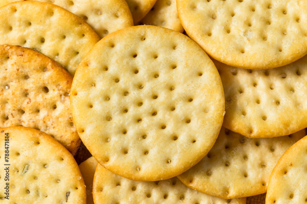 Poster assorted round whole wheat crackers