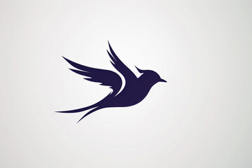 A sleek and modern logo design of a bird soaring against a white backdrop.