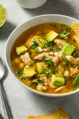 Homemade Mexican Chicken Pozole Soup