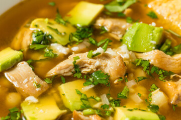 Homemade Mexican Chicken Pozole Soup