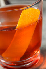 Refreshing Cold Boozy Boulevardier Cocktail