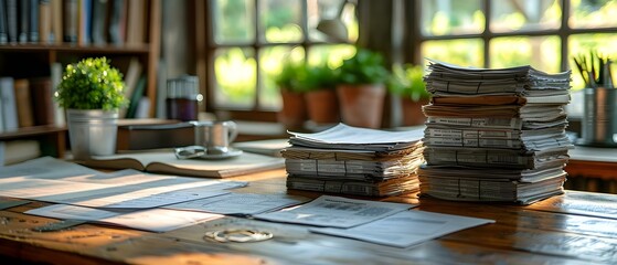 Overdue Debt Harmony on a Desk. Concept Credit Scores, Debt Collection Agencies, Personal Finances, Payment Plans, Debt Settlement