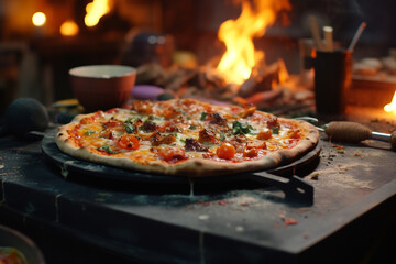 Artisan Pizza on Outdoor Grill