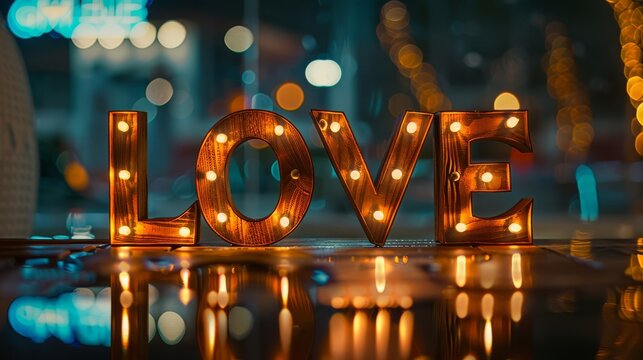 wooden leters LOVE
