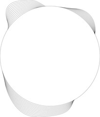 Circle white frame dynamic liquid overlapping for tag, badges, logo