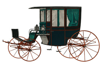 Fototapeta na wymiar Antique carriage png sticker, traditional transportation