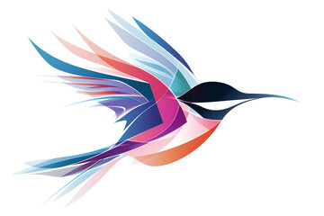 A visually striking abstract bird logo, consisting of bold vector lines set against a pristine white background, captured in stunning high definition.