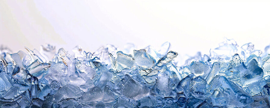 Ice background ice wall with a clear blue color white spa