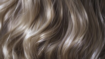 A close-up of a woman's long hair with beachy waves, styled for a casual look. 