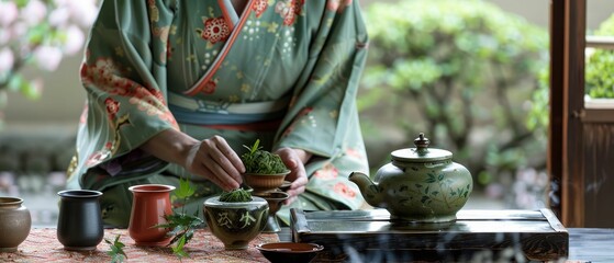Tea ceremony in Kyoto, tranquil, cultural immersion, serene