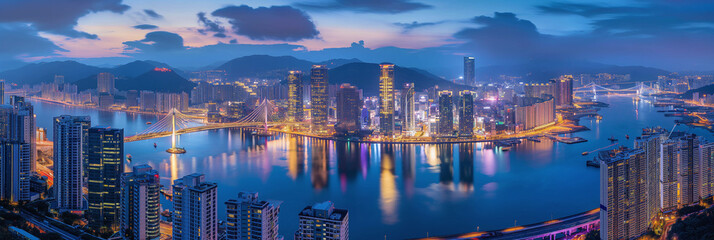 Great City in the World Evoking Busan in South Korea - obrazy, fototapety, plakaty