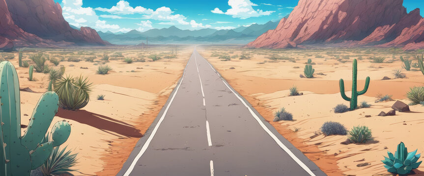 A road in the desert