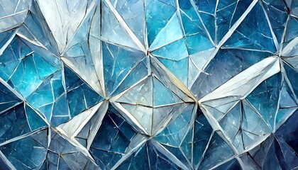 Create an intricate abstract geometric background that mimics a complex crystalline structure using sharp