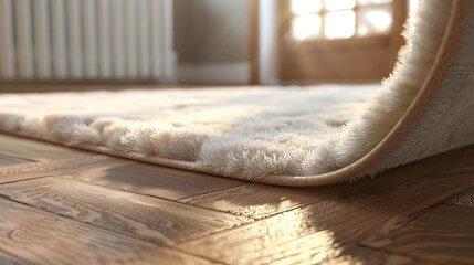 Removing Carpets and Embracing Hardwood Flooring: A Dust Mite Habitat Reduction Animation - obrazy, fototapety, plakaty