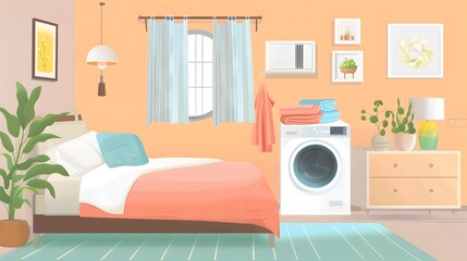 Weekly Bedding Wash Routines: A Key Strategy in the Battle against Dust Mites - obrazy, fototapety, plakaty