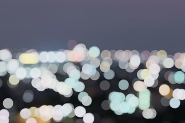 Abstract background of city street at night, bokeh