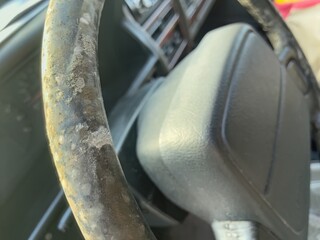 Rusty Vintage Car Steering Wheel