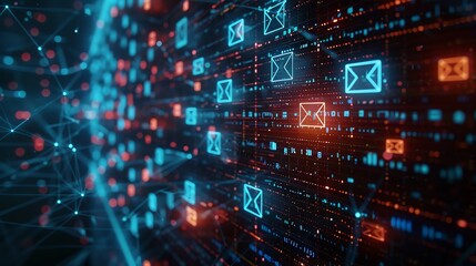 encrypted messages being exchanged over a blockchain-based secure communication app