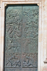 Orvieto, dettegli dei portali del Duomo di Orvieto, Terni - Umbria	