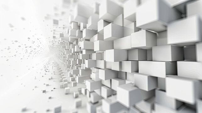 Fototapeta Abstract 3D Cubes Perspective