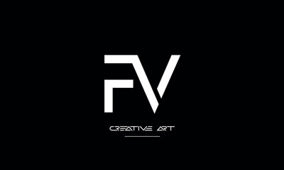 FV, VF, F, V abstract letters logo monogram