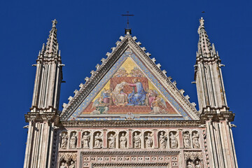 Orvieto, dettegli della facciata del Duomo di Orvieto, Terni - Umbria	 - obrazy, fototapety, plakaty