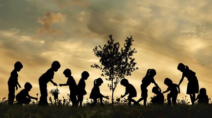 Children Planting Trees: A Hope for Environmental Stewardship