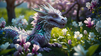 Enchanted Fantasy Flower Dragon