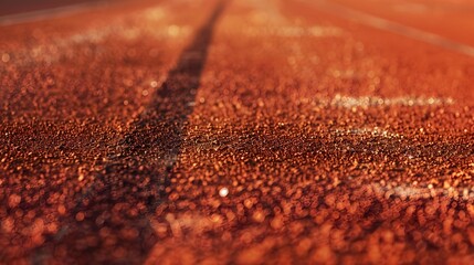 Close-up cute texture of a running track in a stadium.