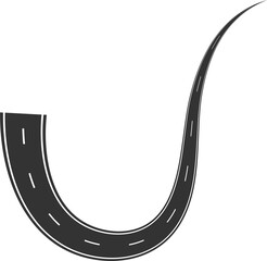 Road curves with white markings, highway, traffic, street, race
