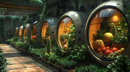 Cybernetic urban farms, vertical farming, hydroponics, feeding the future cities 