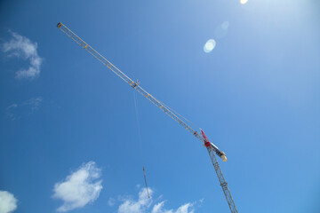 Construction Crane and red structure