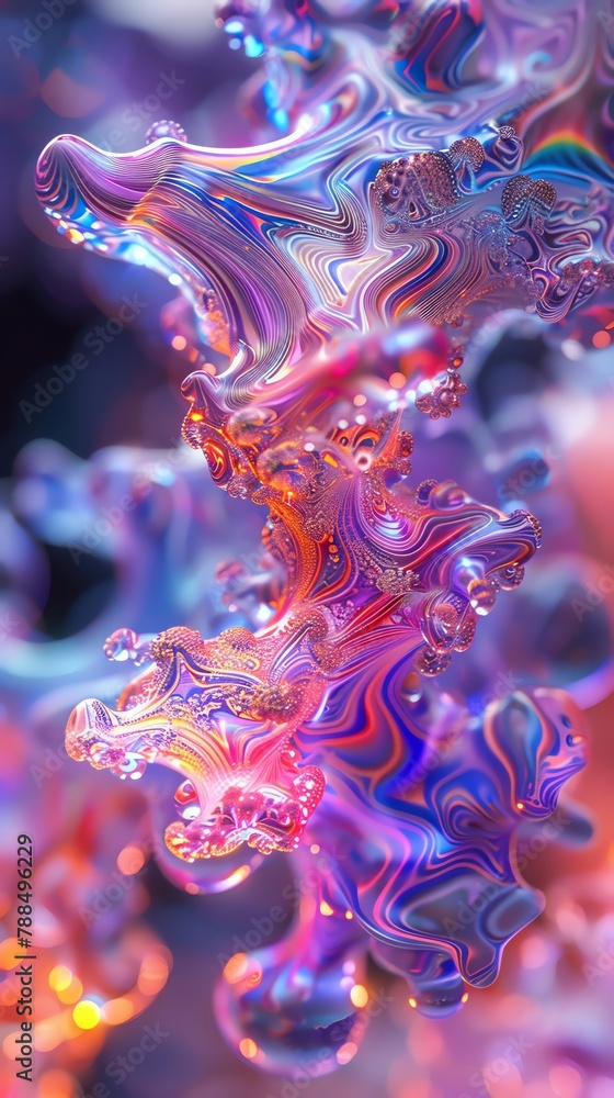 Fototapete a surreal music visualizer world of sound and color incorporate intricate patterns and flowing movem