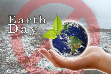 earth day, 22nd April 2024 HD creative poster stock photo - obrazy, fototapety, plakaty