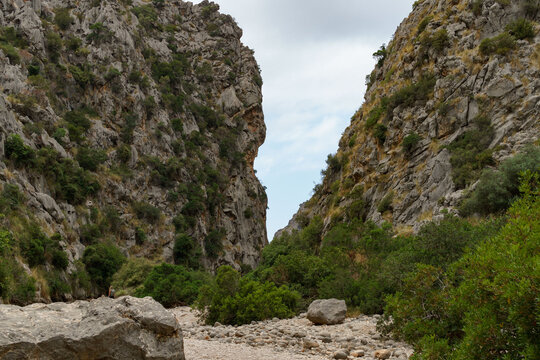 Torrent de Pareis and Serra da Tramuntana, Escorca municipality Mallorca island, Spain