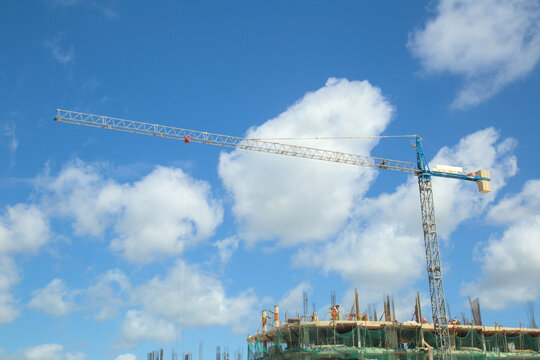 Construction Crane and red structure