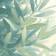Revitalize Your Imagery with a Blossoming Display of Olive Leaves' Delicate Freshness