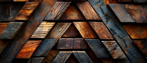 Wooden Geometry: Textures and Patterns. Concept Geometric Woodwork, Unique Designs, Intricate Details, Natural Beauty