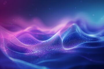 Abstract gradient blue and purple background with blurred waves line, soft lighting. Illustration