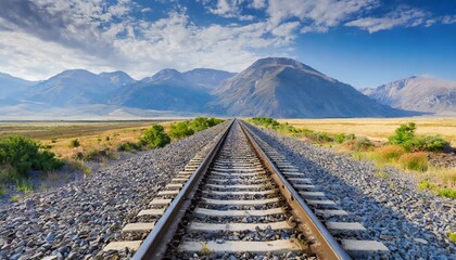 どこまでも続く山間の真っ直ぐな線路_03