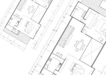 Floor plan designed building on the drawing.