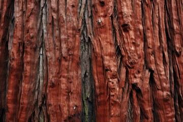 Rugged Redwood tree texture skin. Park plant. Generate Ai