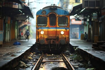 Mumbai local trains with bustling railways in the heart of India