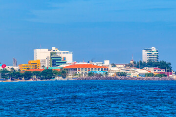 Sea and beach of the Port of Veracruz at boca del rio