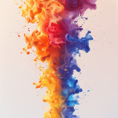 Close up splash colorful ink shot  - obrazy, fototapety, plakaty