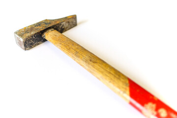 used hammer isolated on white background