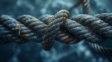 A network of ropes intertwining, symbolizing diverse strengths coming together to support each other.